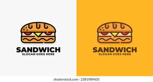 Ilustración vectorial del diseño del logotipo de Sandwich