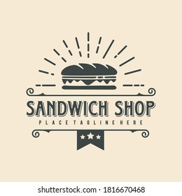 Sandwich Logo Design Vector Image