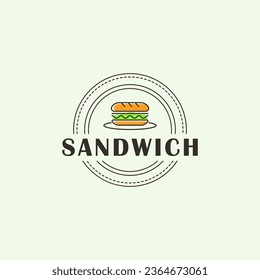 Sandwich logo design vector template