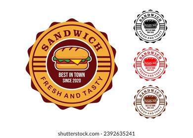 Sandwich logo design vector template