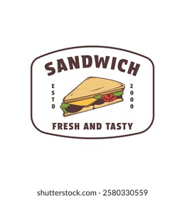 sandwich logo design vintage emblem style