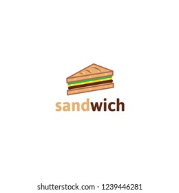 sandwich logo flat isolated vector on white background