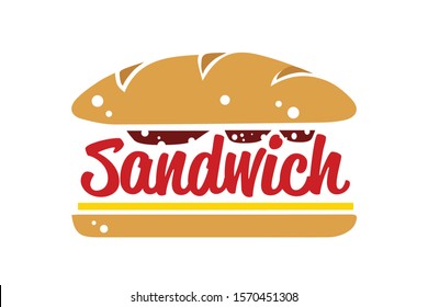 Sandwich Logo Food Truck Baguette