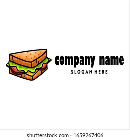 Logotipo de sándwich, logotipo de comida, vector, ilustración, logotipo de comida rápida