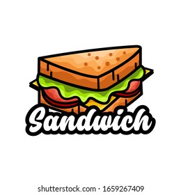 Sandwich Logo, Food Logo, Vector, Illustration, Fast Food Logo