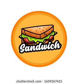 Sandwich Logo, Food Logo, Vector, Illustration, Fast Food Logo