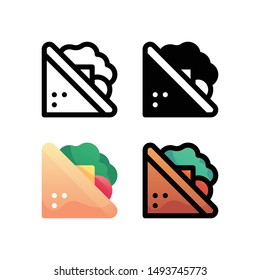 Sandwich logo icon design in four style. Line, Solid, Flat Gradient and Color Line style
