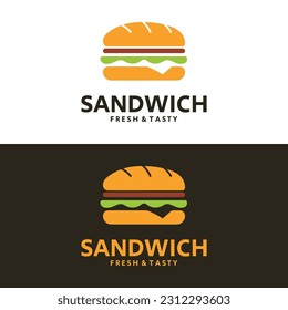 Sandwich Logo Icon with Simple Concept. Perfect for Sandwich or Restaurant Emblem.