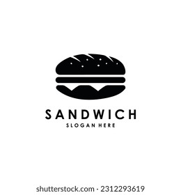 Sandwich Logo Icon with Simple Concept. Perfect for Sandwich or Restaurant Emblem.