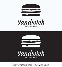 Sandwich Logo Icon with Simple Concept. Perfect for Sandwich or Restaurant Emblem.