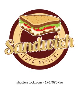 Sandwich Logo Illustration Sign And Symbols.