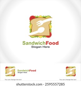 sandwich logo image with cutlery elements