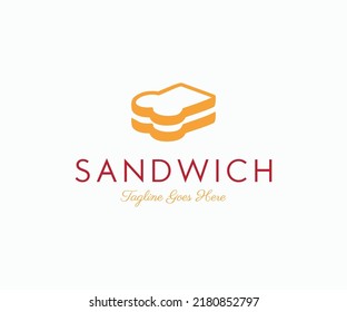 Logo del sándwich. Plantilla de logotipo de sándwich moderno