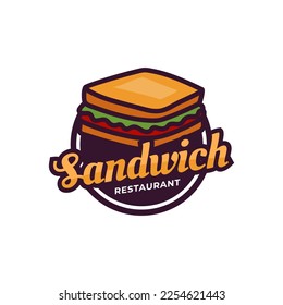 Sandwich logo template, Suitable for restaurant and cafe logo