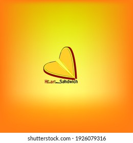Sandwich logo and text with orange vector