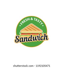 Sandwich Logo Vector with Badge Design
