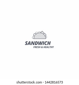 sandwich logo vector icon illustration