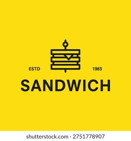 Sandwich logo vector icon illustration design
