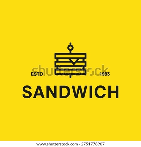 Sandwich logo vector icon illustration design