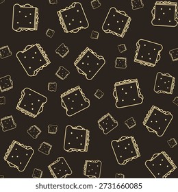 Sandwich almuerzo bonito elemento de diseño de moda Ilustración vectorial colorido background.eps