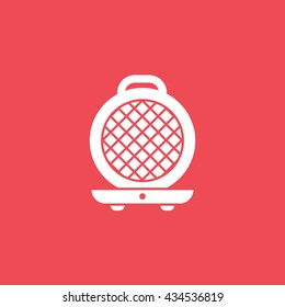 Sandwich Maker Flat Icon On Red Background