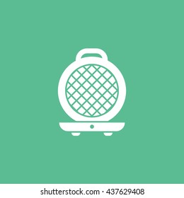 Sandwich Maker Flat Icon On Green Background