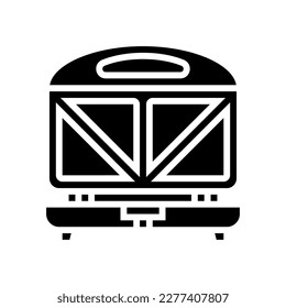 sandwich maker home accessory glyph icon vector. sandwich maker home accessory sign. isolated symbol illustration
