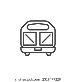 Sandwich maker line icon. linear style sign for mobile concept and web design. Sandwich maker outline vector icon. Symbol, logo illustration. Vector graphics