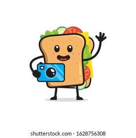 Sandwich mascot character vector design