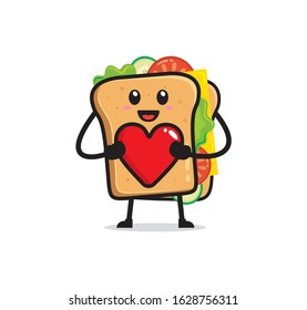 Sandwich Mascot Character Vector Design