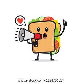 Sandwich Mascot Character Vector Design