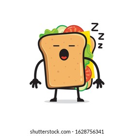 Sandwich mascot character vector design