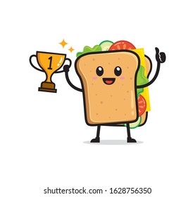 Sandwich mascot character vector design