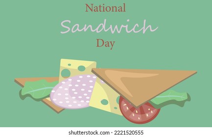 Sandwich National Day vector illustration