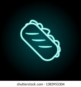 sandwich neon icon. Elements of fast food set. Simple icon for websites, web design, mobile app, info graphics