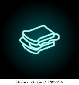 sandwich neon icon. Elements of fast food set. Simple icon for websites, web design, mobile app, info graphics