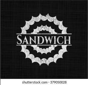 Sandwich on blackboard