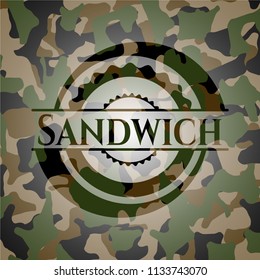 Sandwich on camo texture