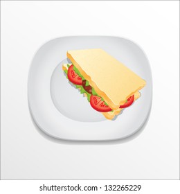 sandwich on a plate