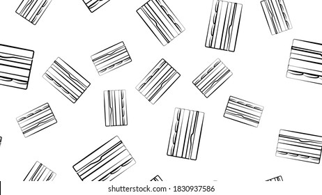 sandwich on white background, pattern, vector illustration. home and restaurant decor, stylish wallpaper. in the style of a pencil drawing. black and white stylish decor. fast food, quick bite.