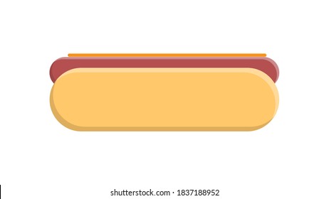 sandwich on a white background, vector illustration. bun with sausage, hearty filling, unhealthy snack. appetizing high-calorie, junk food. food truck sandwich.