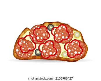 Sandwich on a white background. Vector illustration.
