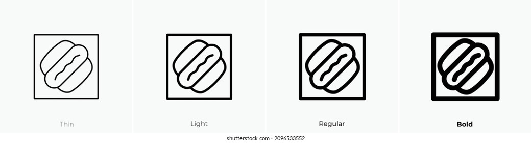 sandwich one icon. Thin, Light Regular And Bold style design isolated on white background