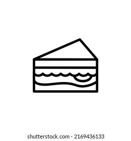 Sandwich With Outline Icon Vector