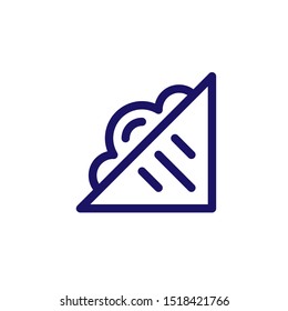 Sandwich outline vector icon. Snack thin line symbol