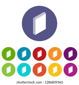 Sandwich panel icons color set vector for any web design on white background