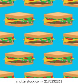 Sandwich Pattern Background. Vector Illustration