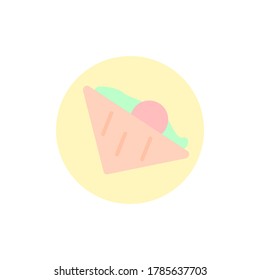 Sandwich, plate icon. Simple color vector elements of public catering icons for ui and ux, website or mobile application