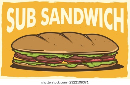 sandwich poster design for print