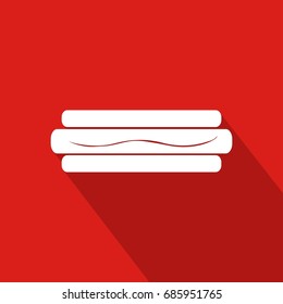 Sandwich with Red Background, Vector, Illustration